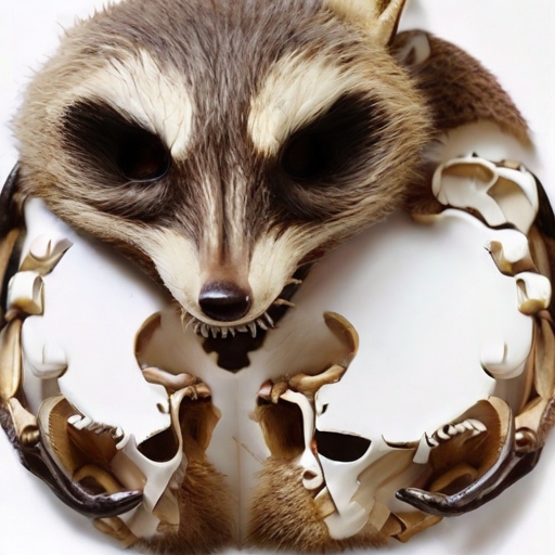 raccoon skull