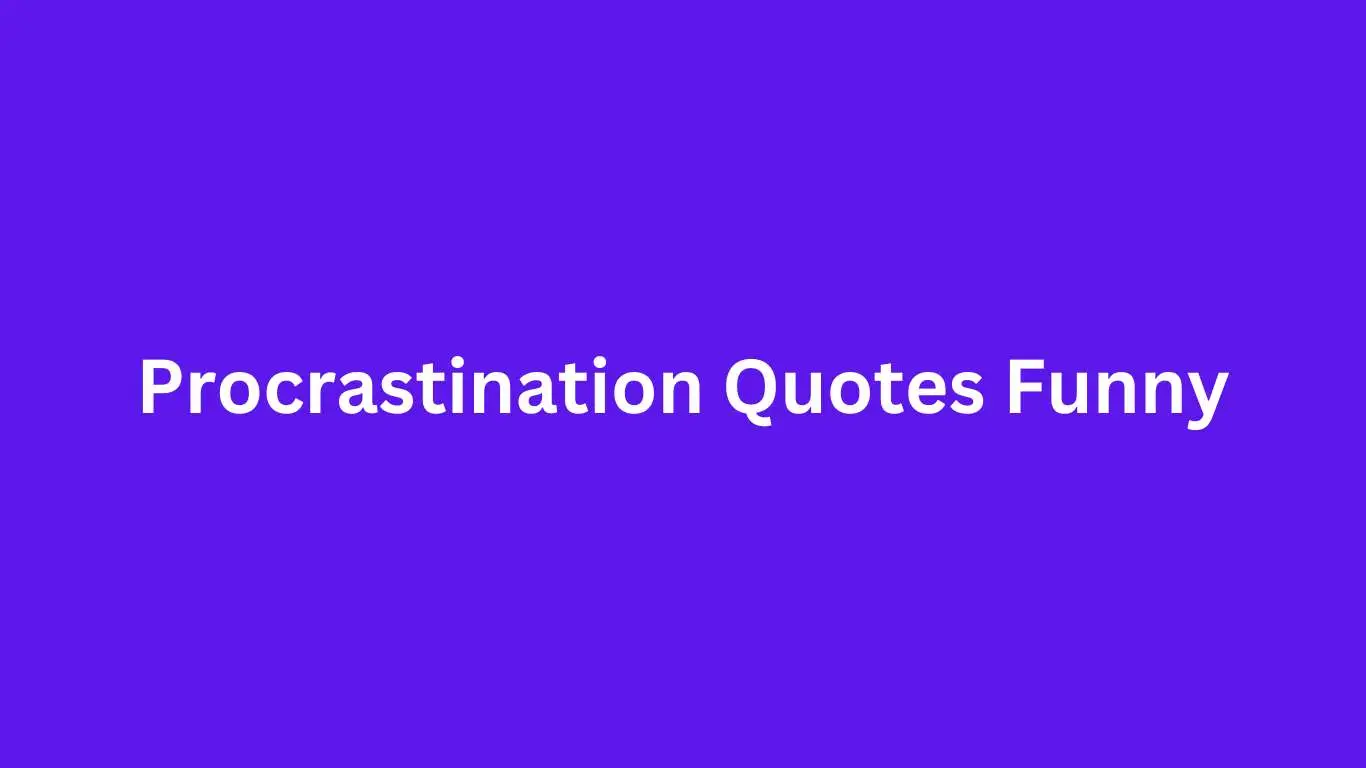 Procrastination Quotes Funny